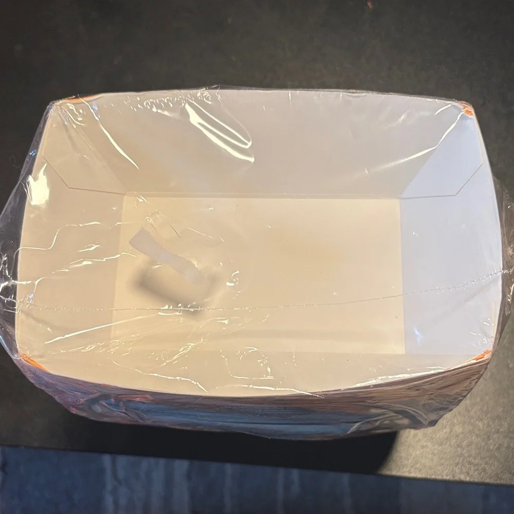 Disposable Paper Food Trays - 100pk of Orange & Blue